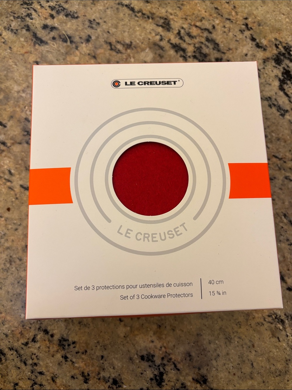NEW Le Creuset Cookware Protectors, set of 3, Red
